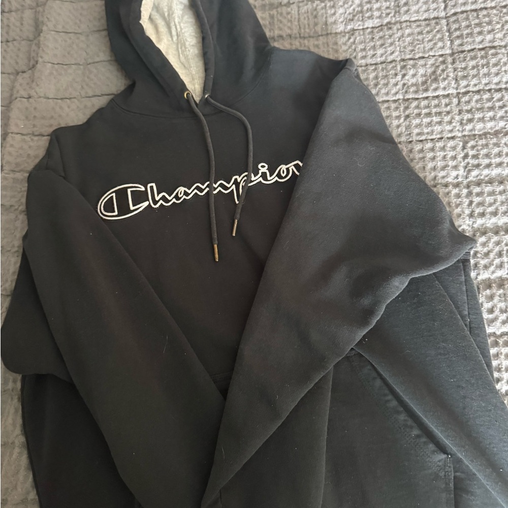 Champion Black and Gray Hoodie for Men